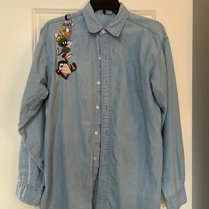 Warner Bros. Light Blue Cartoon Character Shirt